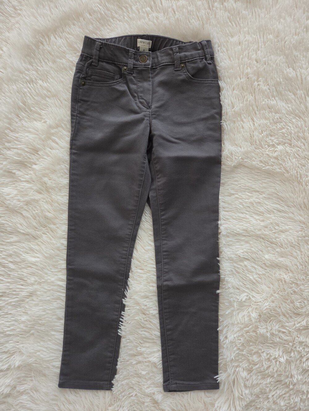 JCrew Crewcuts Dark Gray Skinny Jeans Girls Size 8